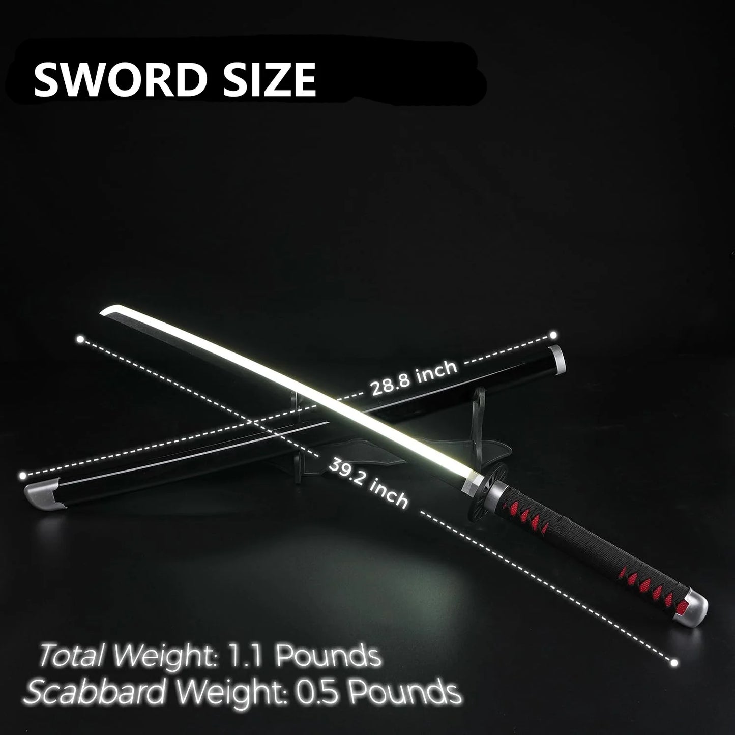 41 Inches Plastic Sword with Belt and Holder Stand