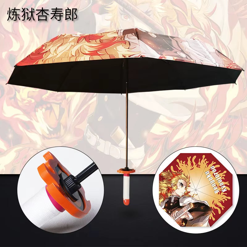 Demon Slayer: Blade Anime Peripheral Umbrella Tannoro Tomooka Yoshioka My Wife Isao Butterfly Ninjae Hsuki Rain Folding Umbrella