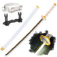 41 Inches Anime LED Demon Slayer Sword Agatsuma Zenitsu with White Belt and Holder Stand