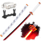 41 Inches Anime LED Demon Slayer Sword Rengoku Kyoujurou with White Belt and Holder Stand