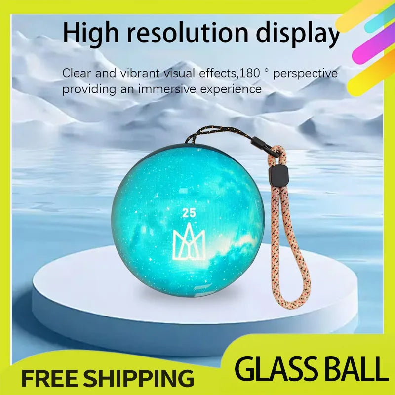 3D Crystal Ballvideo Player Displaying Customizable Video Glass Ball Electronic Screen Gift Perfect for Couples Petsand Memorie
