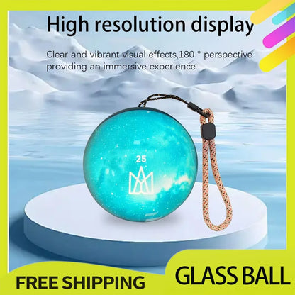 3D Crystal Ballvideo Player Displaying Customizable Video Glass Ball Electronic Screen Gift Perfect for Couples Petsand Memorie