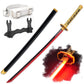 41 Inches Anime LED Demon Slayer Sword Tsugikuni Yoriichi with White Belt and Holder Stand